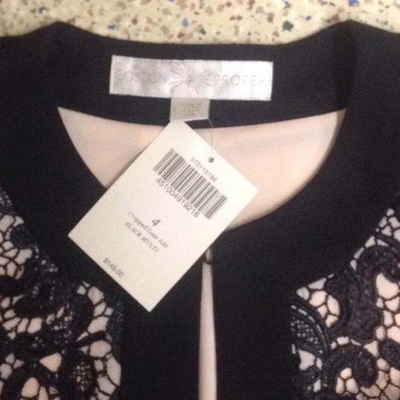 NWT Boston Proper cropped lace jacket sz 4 - Picture 2 of 5